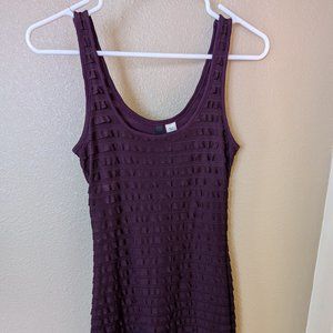 Purple ruffle sleeveless dress